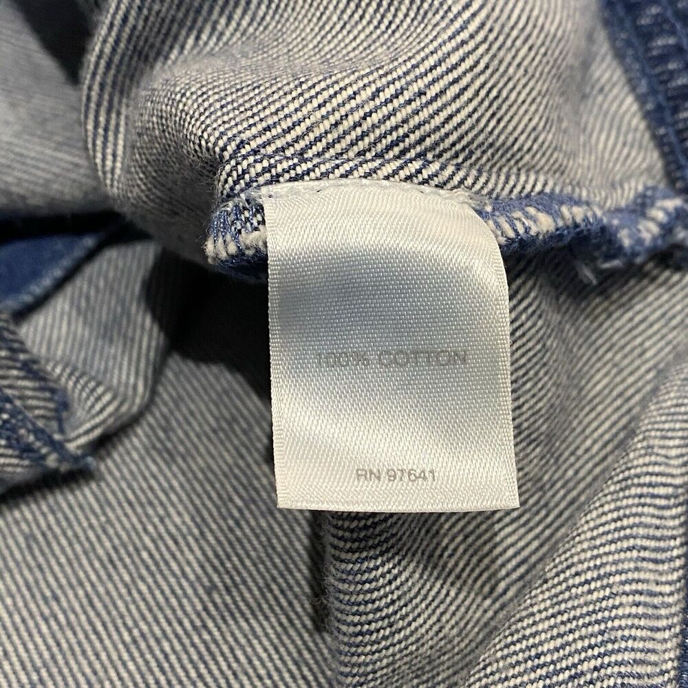 J Jill Denim Jean Jacket Women’s Small Petite Blue Frayed Details Boho Retro - Picture 8 of 9